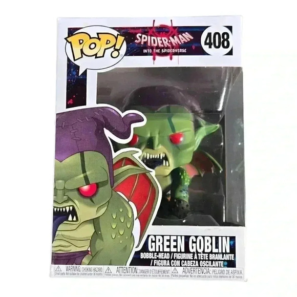 Marvel Funko Pop Into the Spiderverse GREEN GOBLIN #408 - Picture 1 of 3